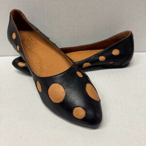 MIZ MOOZ WOMEN'S SLIP ON BALLET FLATS SHOES BLACK 37EU / 7US # K-14